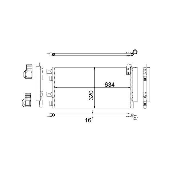 Kondensor, klimatanläggning Mahle AC 312 001S MAHLE
