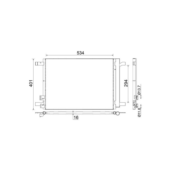 Kondensor, klimatanläggning Mahle AC 772 000S MAHLE