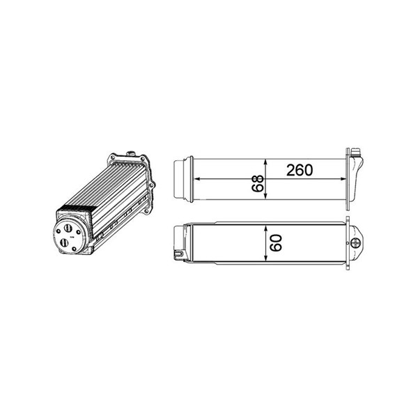 Intercooler, Tvåsidig Mahle CI 481 000P MAHLE