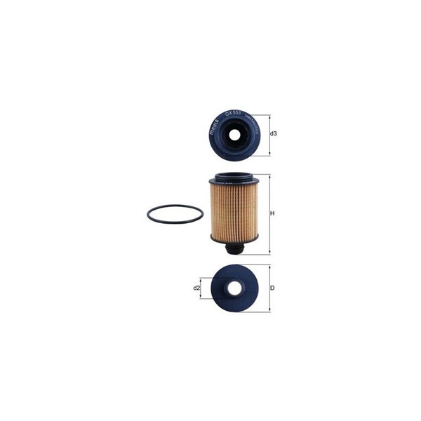 Oljefilter Mahle OX 553D MAHLE
