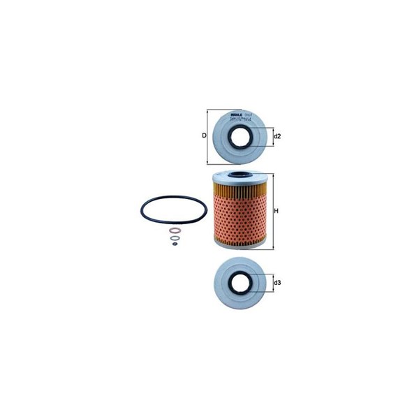 Oljefilter Mahle OX 68D MAHLE