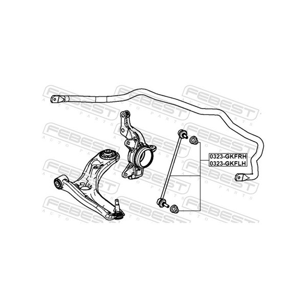 krängningshämmare Stång/stag,, framaxel vänster Febest 0323-GKFLH FEBEST krängningshämmare Stång/stag,, framaxel vänster Febest 0323-GKFLH FEBEST