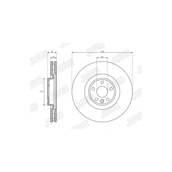 Bromsskiva Ventilerad, Framaxel Jurid 563695JC-1 JURID Bromsskiva Ventilerad, Framaxel Jurid 563695JC-1 JURID