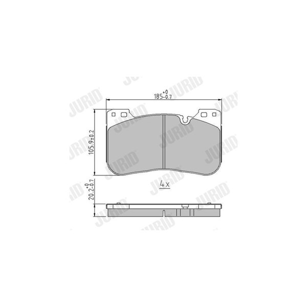 Bromsbeläggsats, Framaxel Jurid 574030J JURID Bromsbeläggsats, Framaxel Jurid 574030J JURID