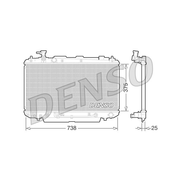 Kylare, motorkylning Denso DRM50064 DENSO