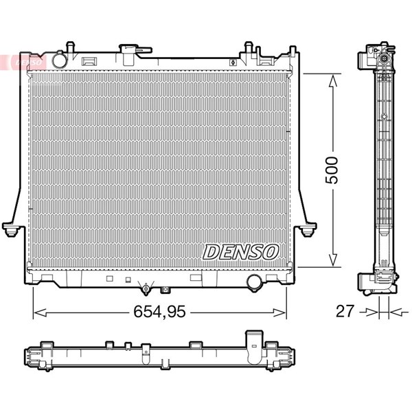 Kylare, motorkylning Denso DRM99014 DENSO