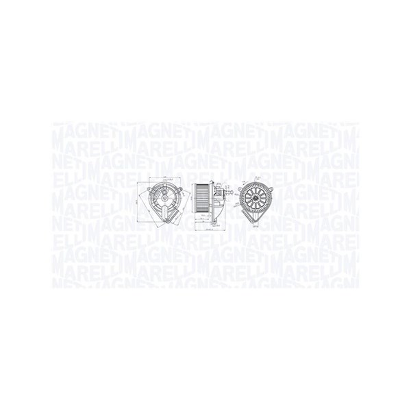 Kupéfläkt 12V Magneti marelli 069412764010 MAGNETI MARELLI