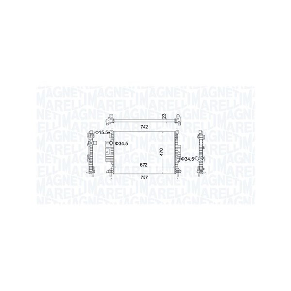Kylare, motorkylning Magneti marelli 350213155300 MAGNETI MARELLI