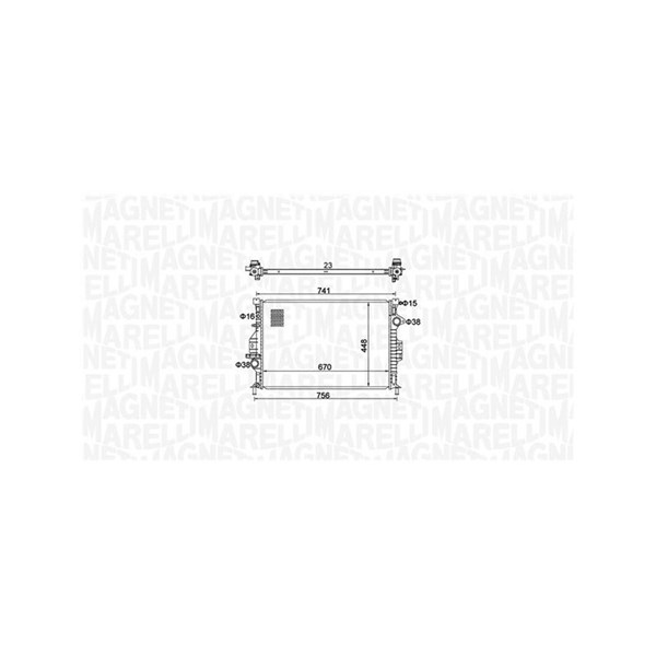 Kylare, motorkylning Magneti marelli 350213157700 MAGNETI MARELLI