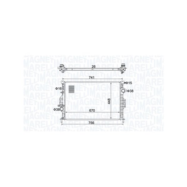 Kylare, motorkylning Magneti marelli 350213157700 MAGNETI MARELLI