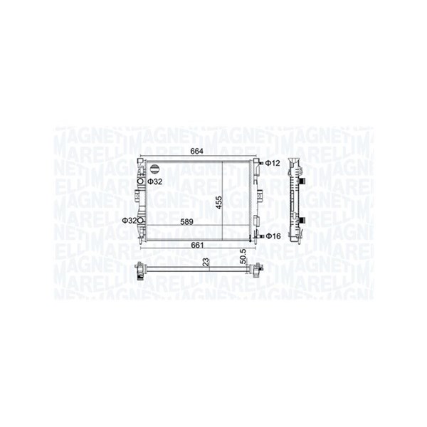 Kylare, motorkylning Magneti marelli 350213160600 MAGNETI MARELLI