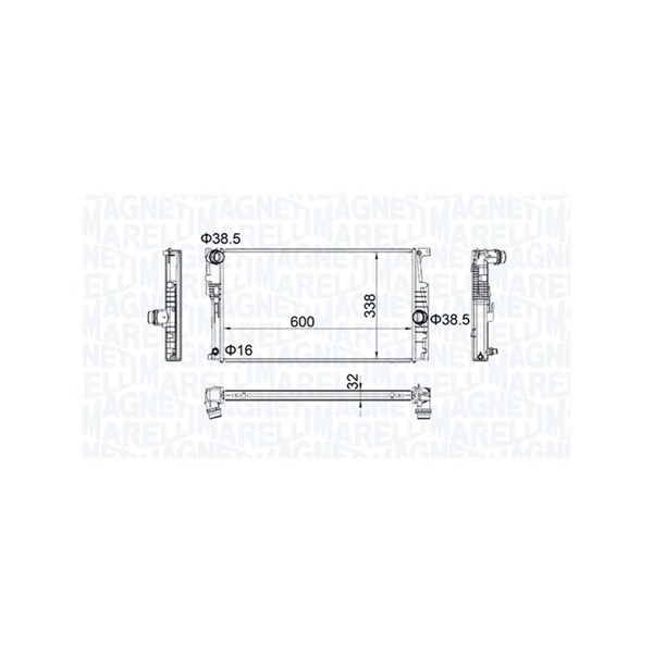 Kylare, motorkylning Magneti marelli 350213202200 MAGNETI MARELLI