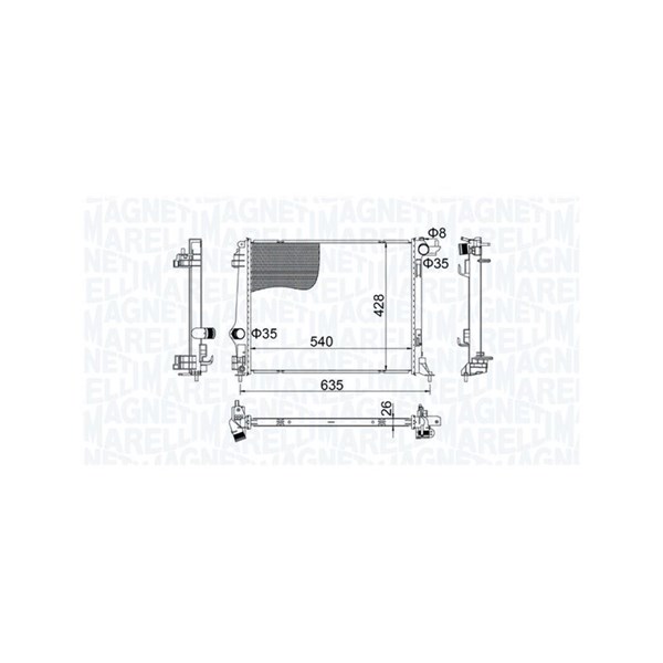 Kylare, motorkylning Magneti marelli 350213207400 MAGNETI MARELLI