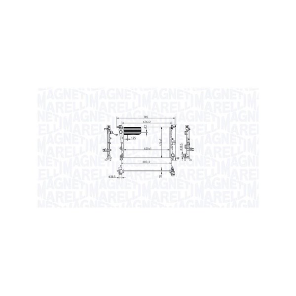 Kylare, motorkylning Magneti marelli 350213217900 MAGNETI MARELLI