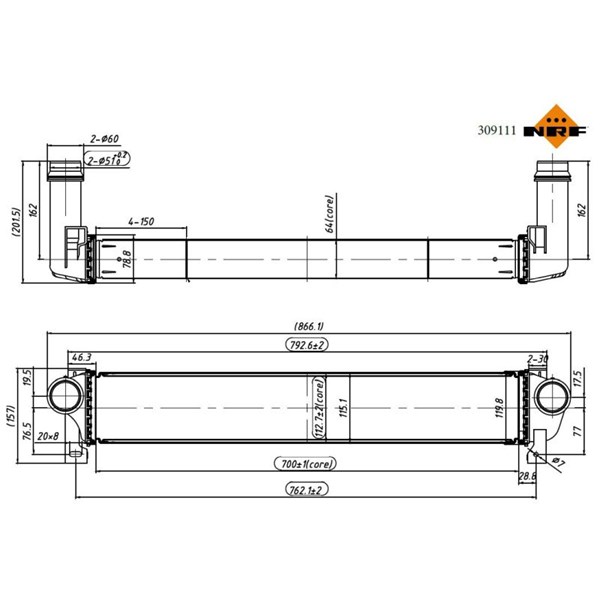 Intercooler Nrf 309111 NRF