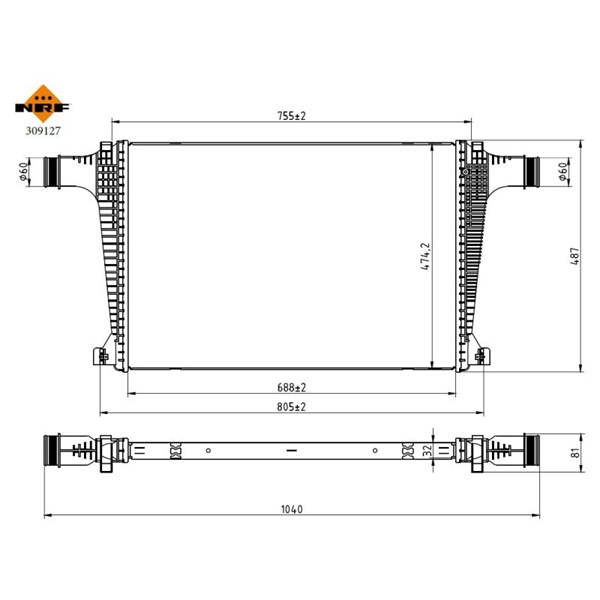 Intercooler Nrf 309127 NRF