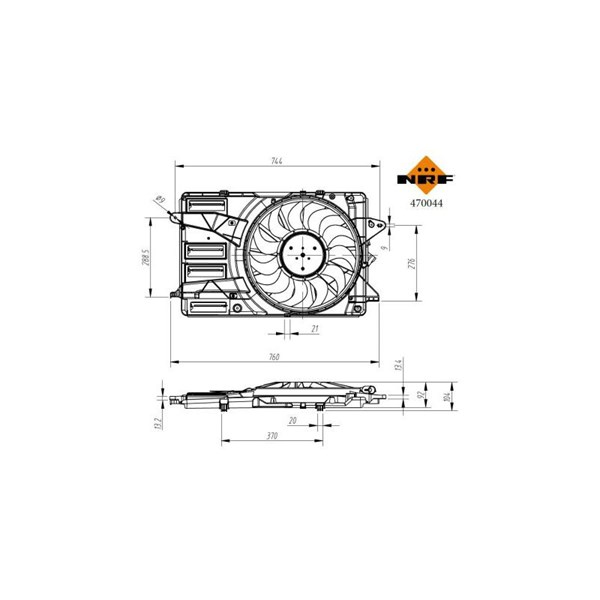 Fläkt, kylare Nrf 470044 NRF
