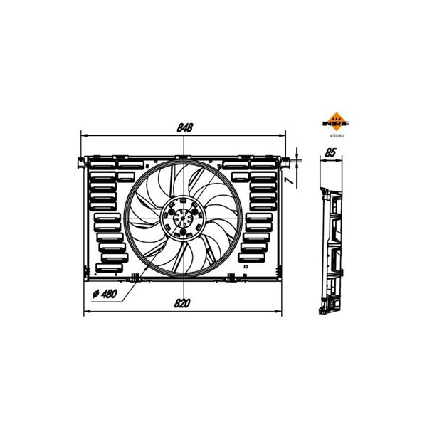Fläkt, kylare Nrf 470080 NRF