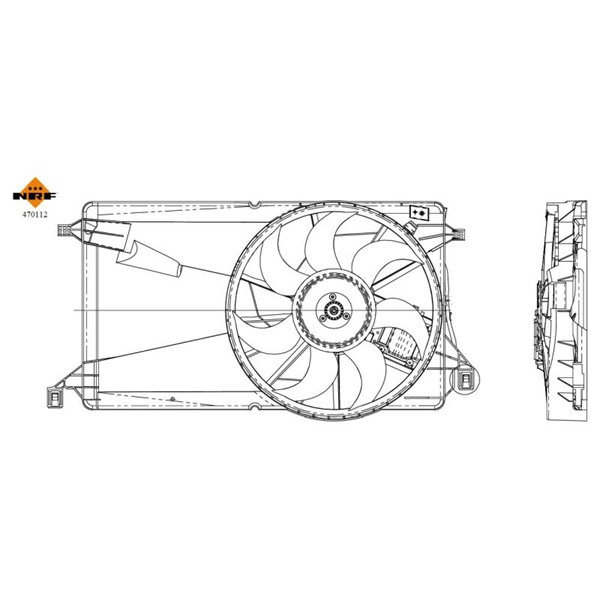 Fläkt, kylare 12V Nrf 470112 NRF