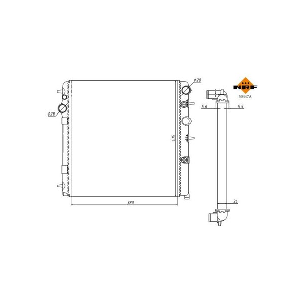 Kylare, motorkylning Nrf 50447A NRF Kylare, motorkylning Nrf 50447A NRF