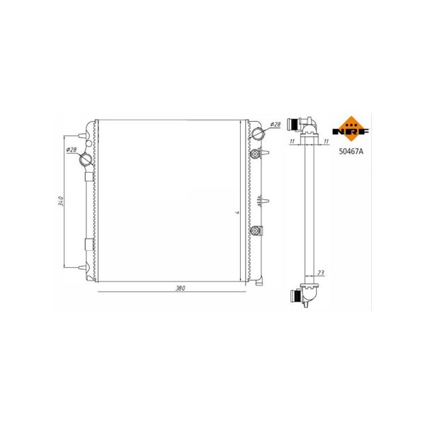Kylare, motorkylning Nrf 50467A NRF Kylare, motorkylning Nrf 50467A NRF