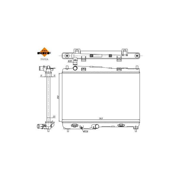 Kylare, motorkylning Nrf 53152A NRF