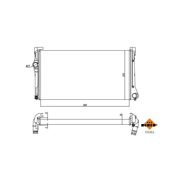 Kylare, motorkylning Nrf 53248A NRF