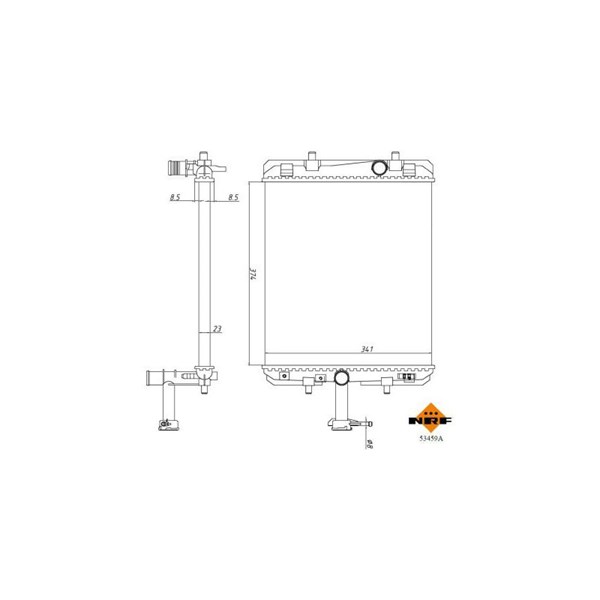 Kylare, motorkylning Nrf 53459A NRF