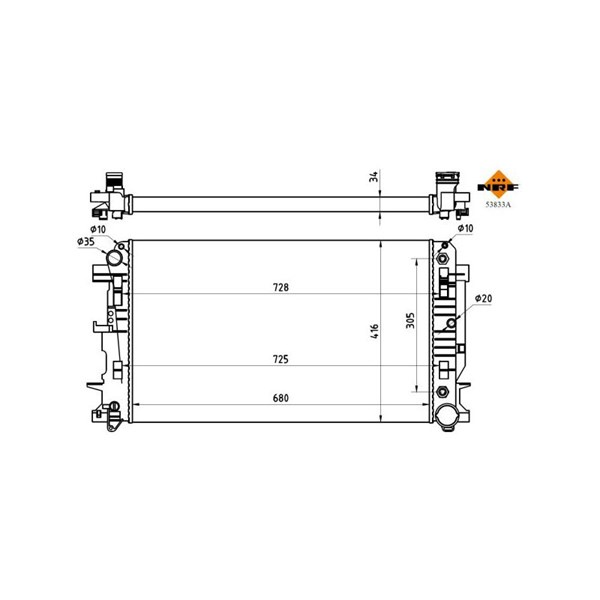 Kylare, motorkylning Nrf 53833A NRF Kylare, motorkylning Nrf 53833A NRF