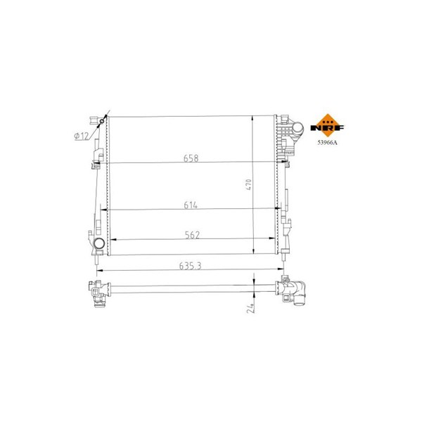 Kylare, motorkylning Nrf 53966A NRF Kylare, motorkylning Nrf 53966A NRF