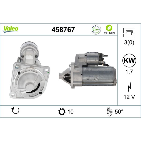 Startmotor 12V Valeo 458767 VALEO Startmotor 12V Valeo 458767 VALEO