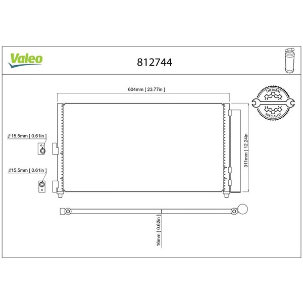 Kondensor, klimatanläggning Valeo 812744 VALEO