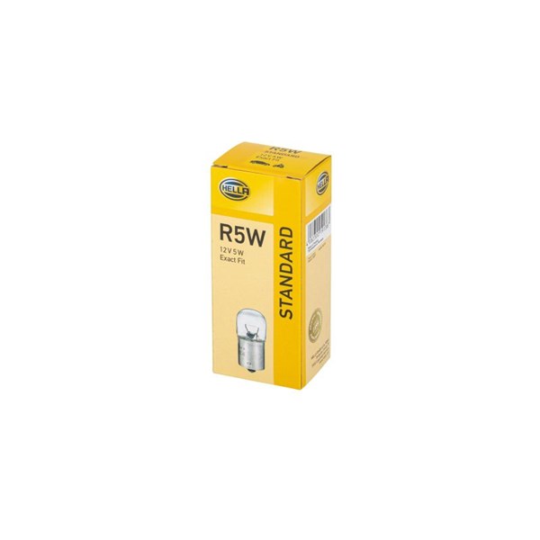 Glödlampa HELLA STANDARD R5W BA15s, Fram, Bak, Fram eller bak, Si HELLA