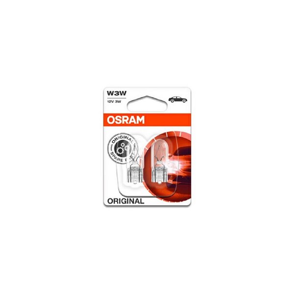 Glödlampa OSRAM ORIGINAL W3w W2,1x9,5d, Baklucka, Sidoinstallatio OSRAM