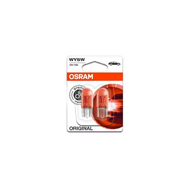 Glödlampa OSRAM ORIGINAL Wy5w W2,1x9,5d, Fram, Ytterspegel, Fram  OSRAM