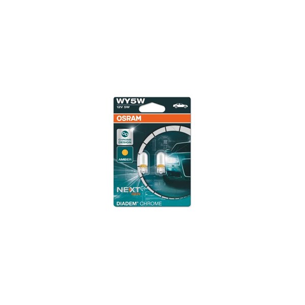 Glödlampa OSRAM DIADEM Chrome Wy5w W2,1x9,5d, Fram, Ytterspegel,  OSRAM