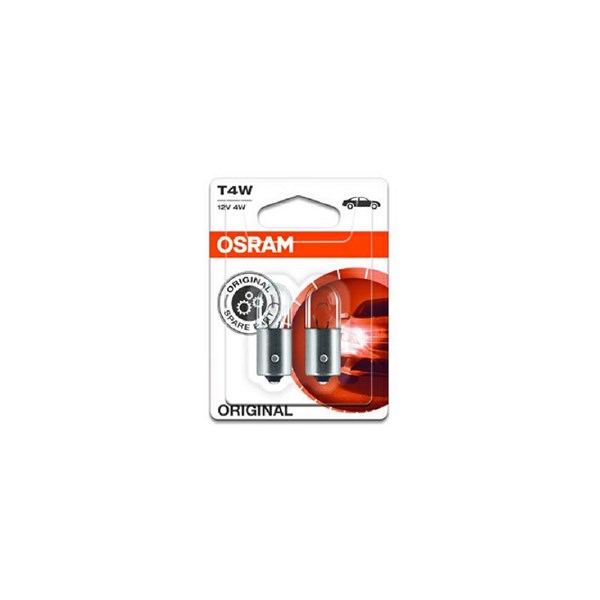 Glödlampa OSRAM ORIGINAL T4W BA9s, Bak, Sidoinstallation Osram 38 OSRAM