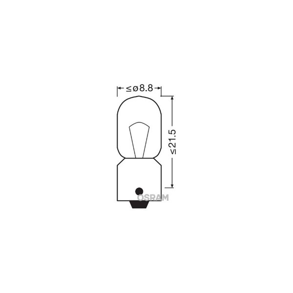Glödlampa OSRAM ORIGINAL T4W BA9s, Bak, Sidoinstallation Osram 38 OSRAM