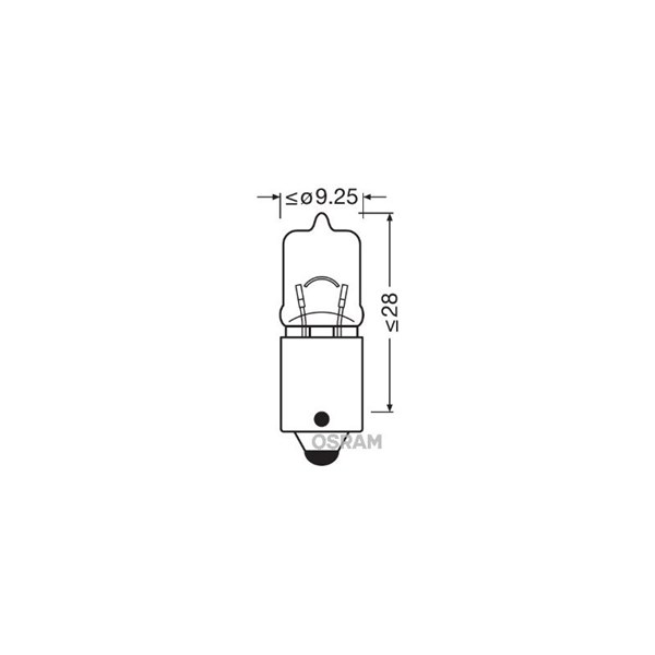 Glödlampa OSRAM ORIGINAL H6W BAX9s, Bak, Fram eller bak Osram 641 OSRAM