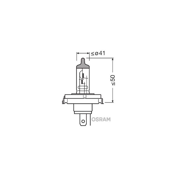 Halogenlampa OSRAM ORIGINAL R2 (bilux) P45t 12V Osram 64183 OSRAM