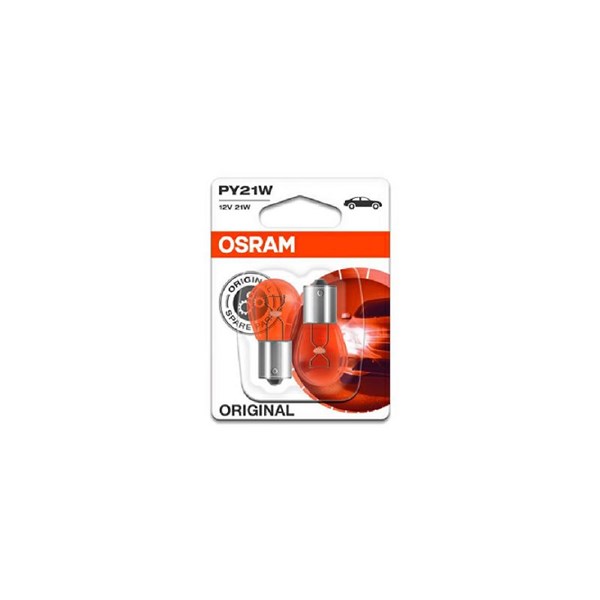Glödlampa OSRAM ORIGINAL PY21W BAU15s, Fram, Bak, Fram eller bak, OSRAM