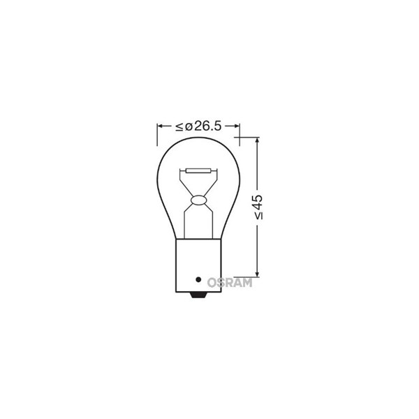Glödlampa OSRAM ULTRA LIFE PY21W BAU15s, Fram, Bak, Fram eller ba OSRAM