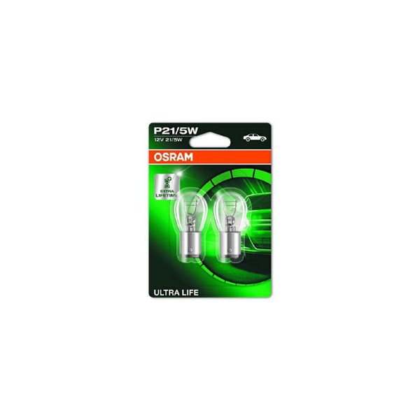 Glödlampa OSRAM ULTRA LIFE P21/5W BAY15d, Fram, Bak, Stötfångare, OSRAM