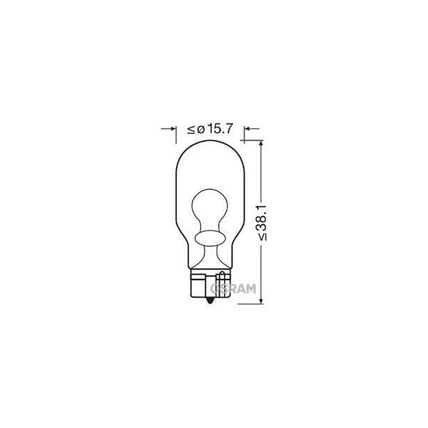 Glödlampa OSRAM ORIGINAL W16W W2,1x9,5d, Bak, Fram, Ytterspegel, OSRAM Glödlampa OSRAM ORIGINAL W16W W2,1x9,5d, Bak, Fram, Ytterspegel, OSRAM