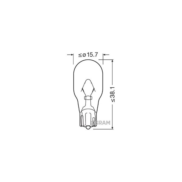 Glödlampa OSRAM ORIGINAL Socket Bulb W2,1x9,5d, Bak, Baklucka Osr OSRAM