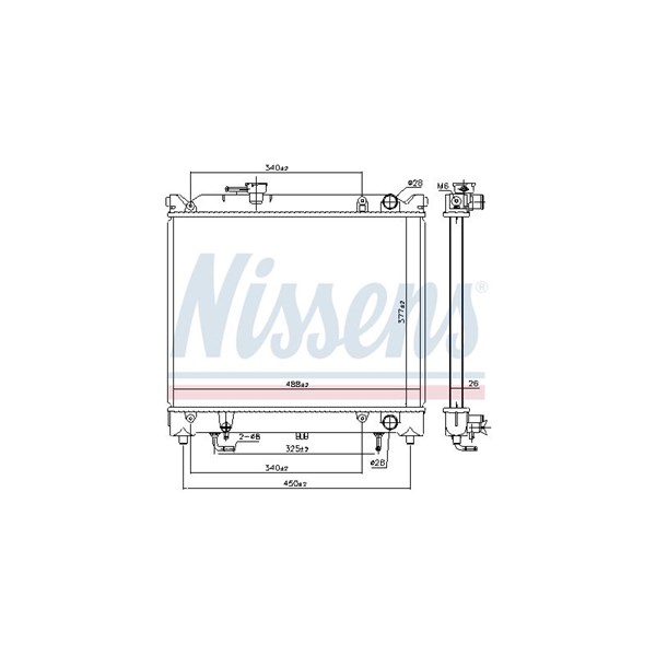 Kylare, motorkylning Nissens 606692 NISSENS