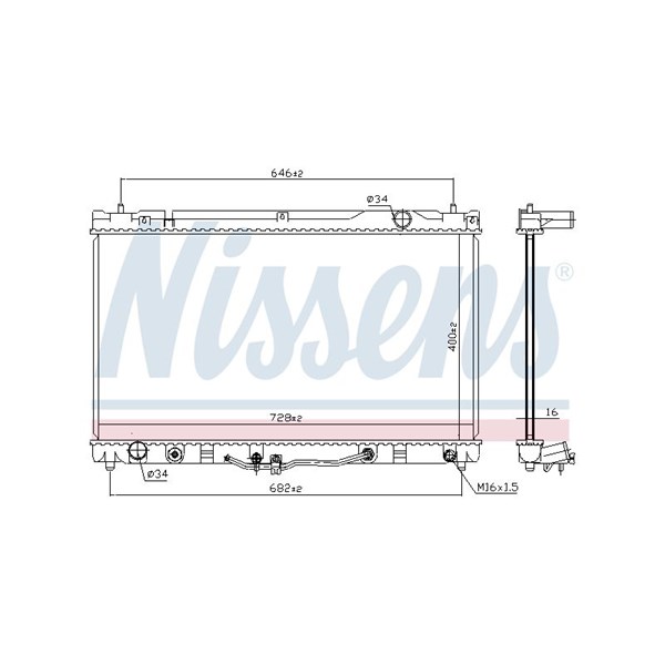 Kylare, motorkylning Nissens 64633 NISSENS