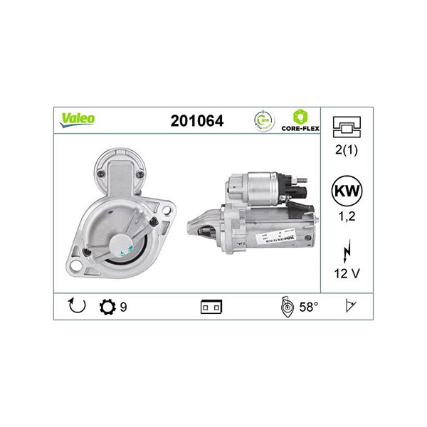 Startmotor 12V Valeo 201064 VALEO