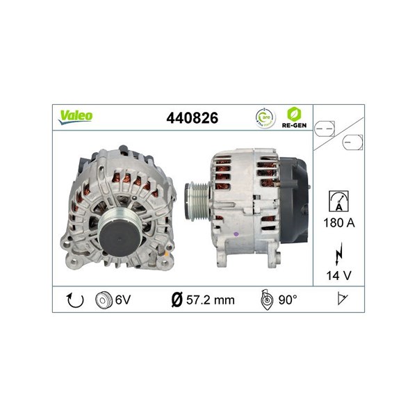 Generator 14V 180A Valeo 440826 VALEO