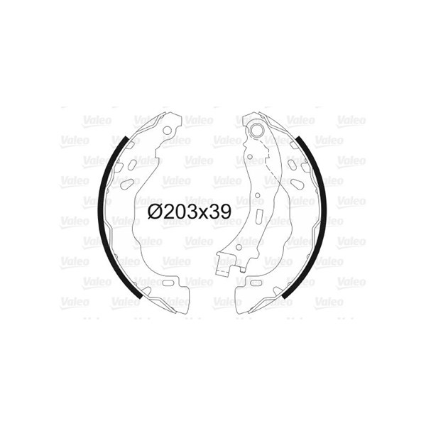 Bromsbackar, sats, Bakaxel Valeo 564157 VALEO